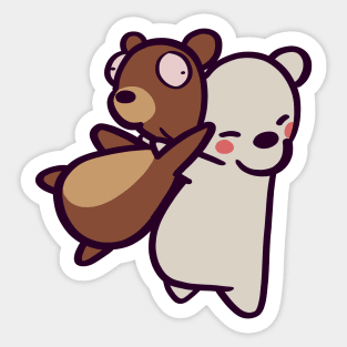 Cute Polar Bear Hug Sticker